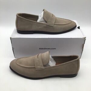 Aldo Journey Mens Tan Suede Penny Loafers Slip On Dress Shoes Size 12 NEW